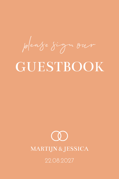 Kaart bij gastenboek - Lovely Lila