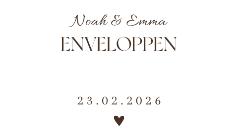 Enveloppenkist bruiloft hout Velvet Brown