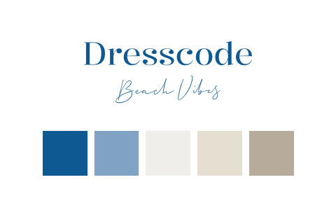 Dresscode kaartje bruiloft strand