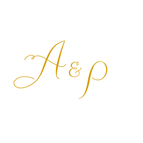 Sluitsticker trouwkaart Anne-Marie & Peter chique sierlijke letters