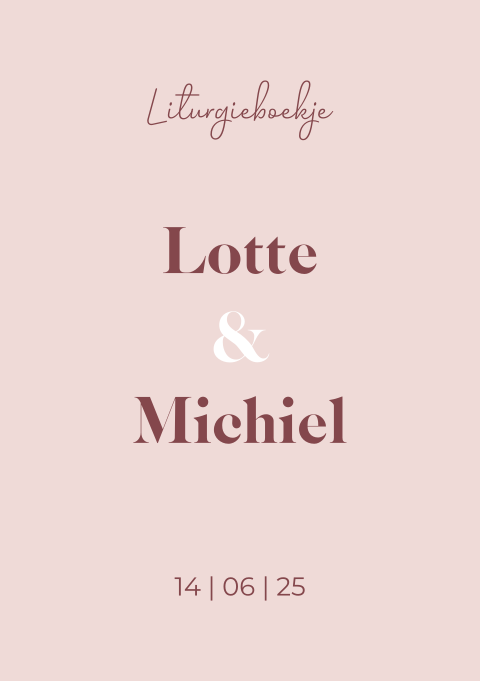 Liturgie boekje trouwdienst Modern Love