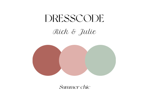Dresscode kaartje bruiloft Endless Chic