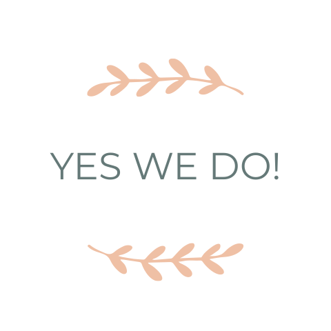 Sluitsticker trouwkaart Jesse & Elise wit oranje takjes yes we do