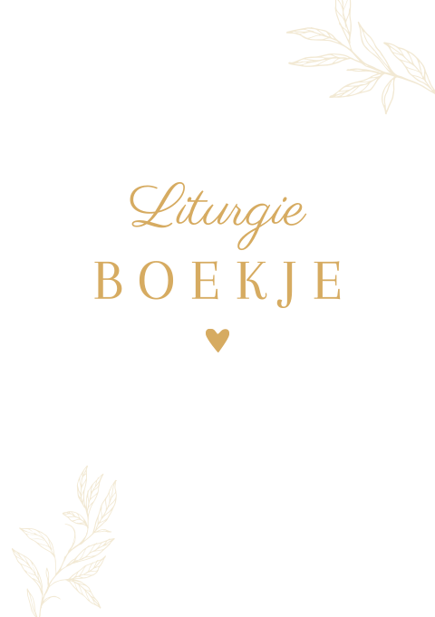 Liturgie boekje trouwdienst Classic Love