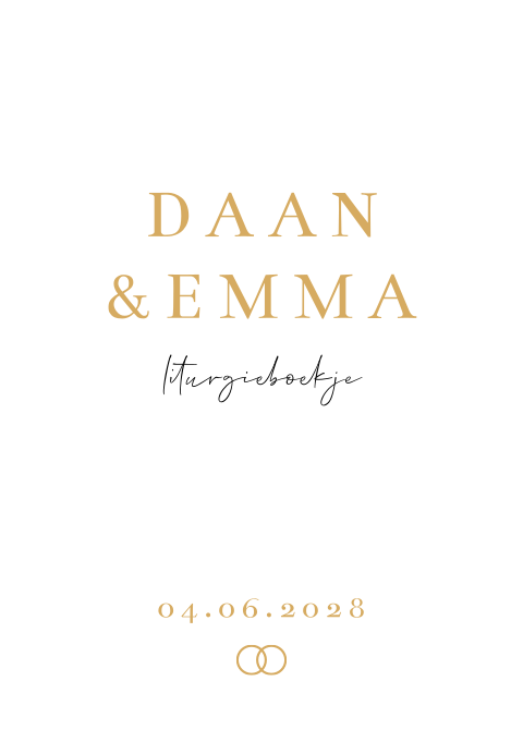 Liturgie boekje trouwdienst Romantic Beige