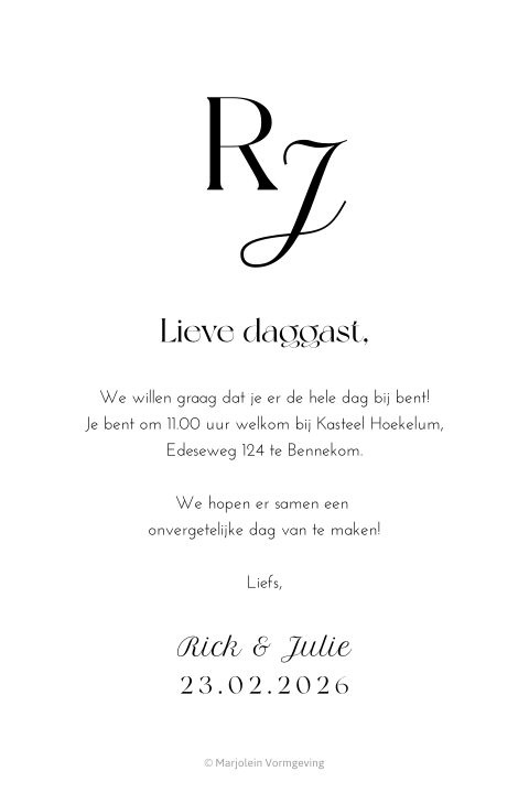 Daggasten kaart Endless Chic