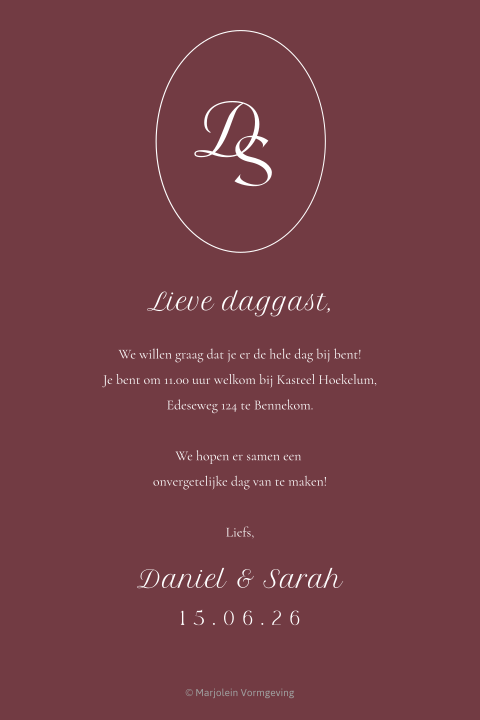 Daggasten kaart Heritage Love
