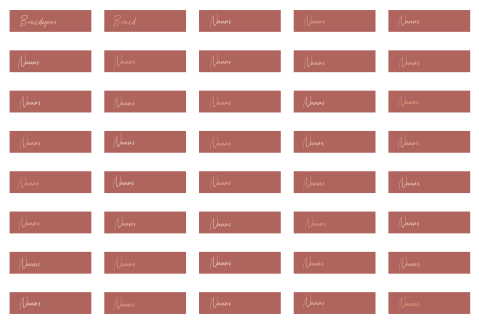 Naamkaartjes bruiloft labels modern roest rosefolie