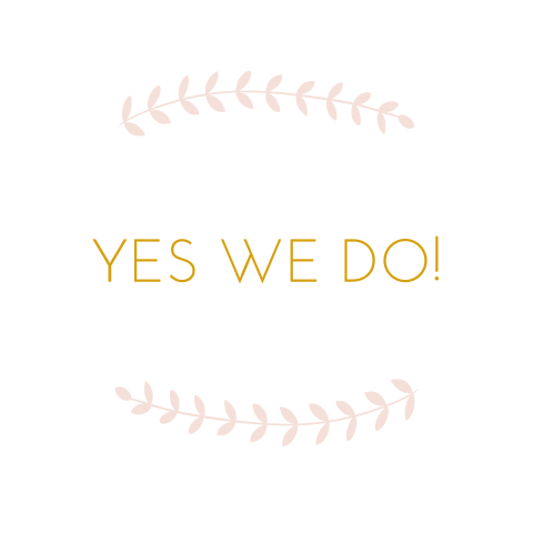 Sluitsticker trouwkaart Martijn & Esmee wit roze takjes yes we do