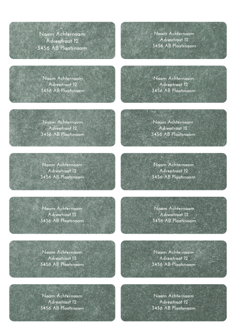 Adresstickers geboortekaartje rond Thijmen