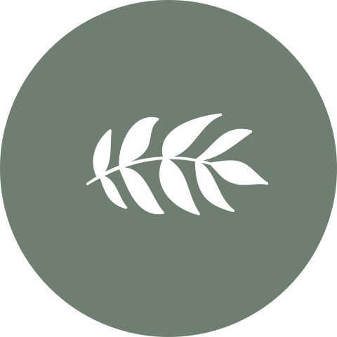 Sluitsticker trouwkaart Dennis & Merel groen botanisch takje