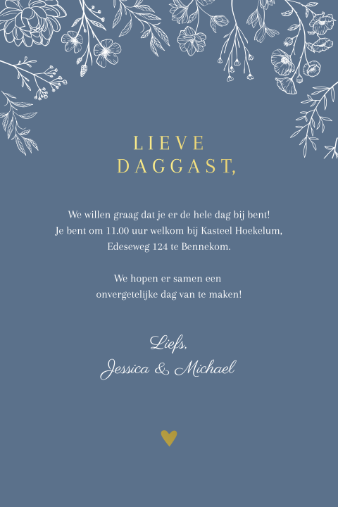 Daggasten kaart Elegant Bloom