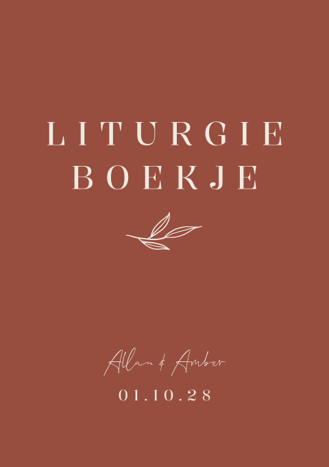 Liturgie boekje trouwdienst Autumn Chique