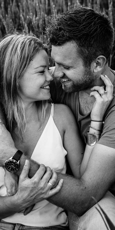 Label voor bij trouwkaart rechthoekig met foto - 10 stuks