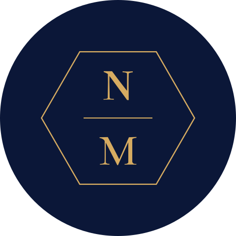 Sluitsticker trouwkaart blauw zeshoek initialen