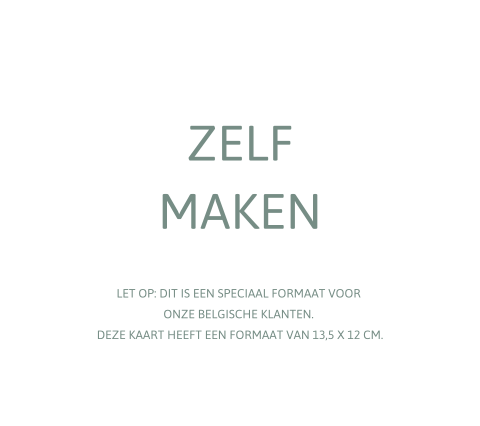 Blanco dubbele kaart formaat Belgisch vierkant