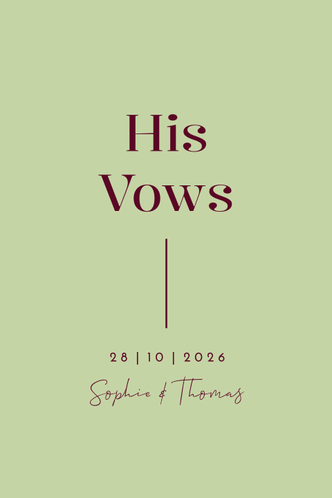 Geloftenboekje bruiloft bold romance his vows