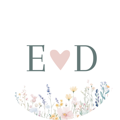 Sluitsticker trouwkaart Blooming Love