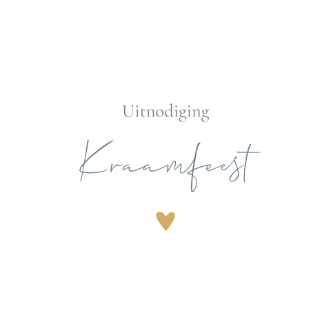 Kraamfeest uitnodiging Milan wit groen klassiek