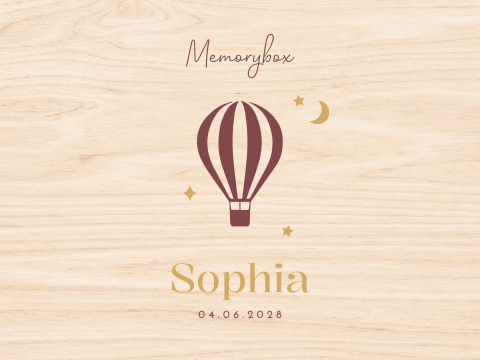 Memory box baby geboortekaartje Sophia
