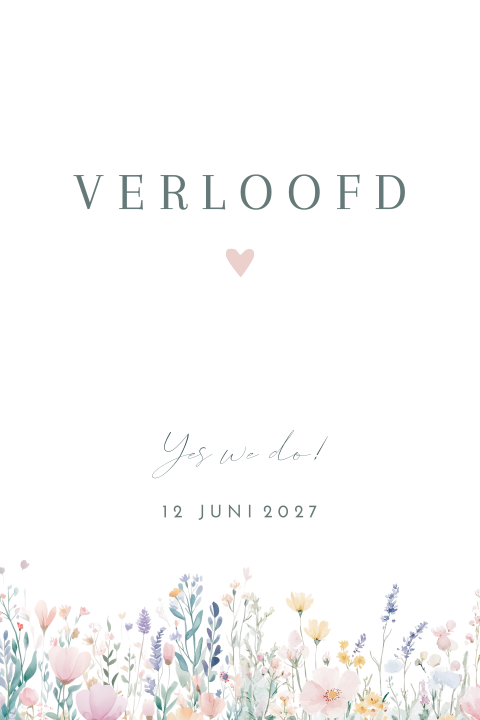 Verlovingskaart Blooming Love