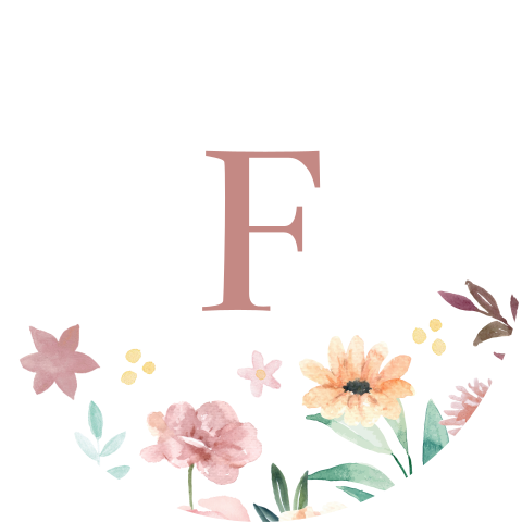 Sluitsticker geboortekaartje meisje bloemen letter