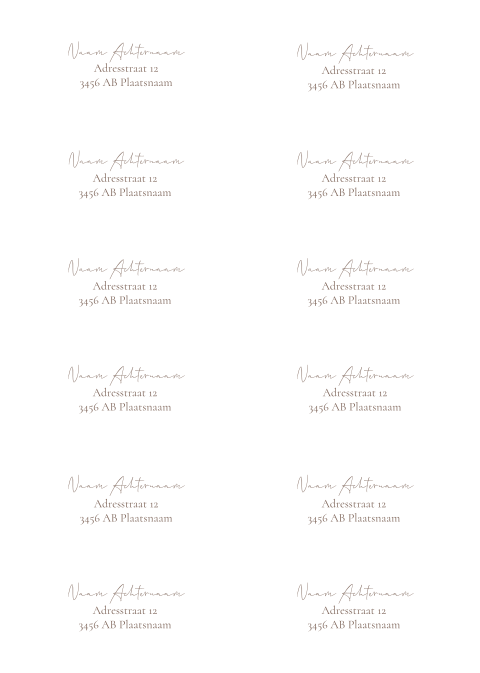 Adresstickers geboortekaartje recht David