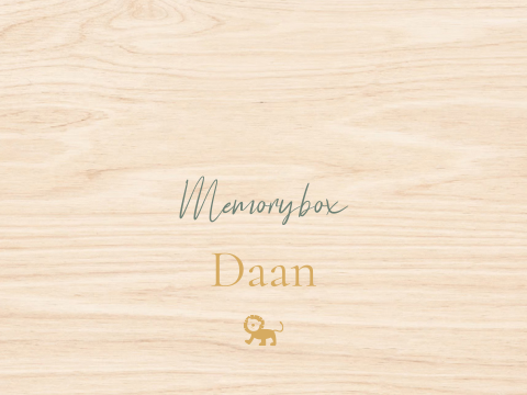 Memory box baby geboortekaartje Daan