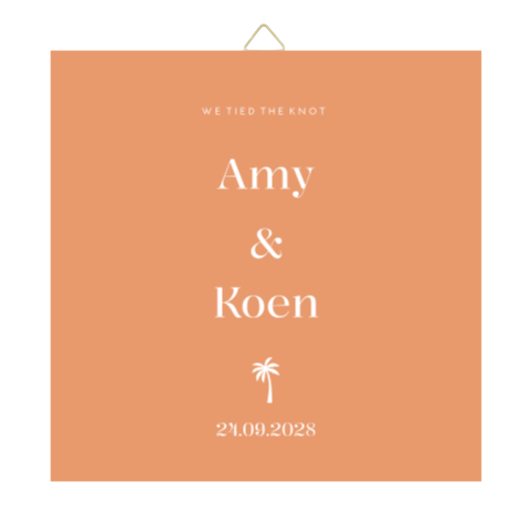 Tegeltje trouwhuisstijl Wavy Colors 