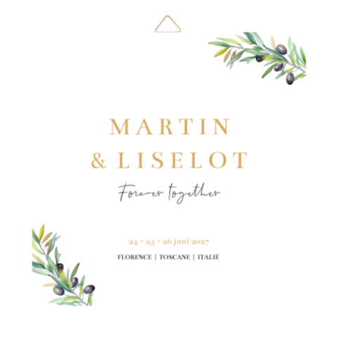 Tegeltje trouwhuisstijl Olive & Green