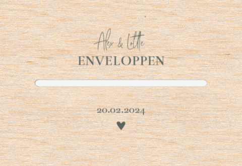 Enveloppenkist bruiloft hout Modern Green