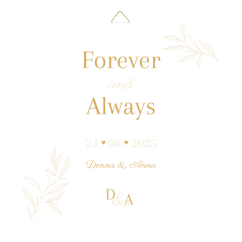 Tegeltje trouwhuisstijl Classic Love