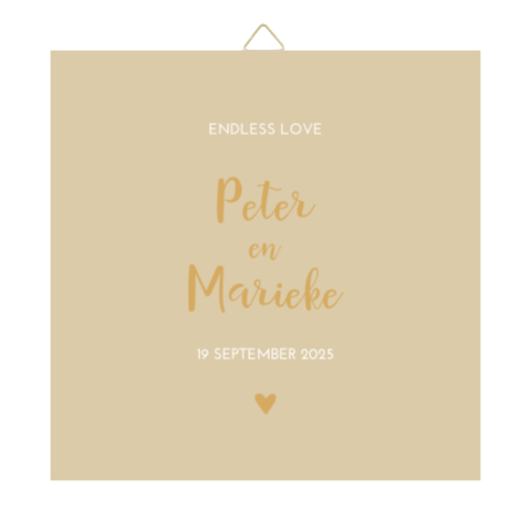 Tegeltje trouwhuisstijl Golden Days