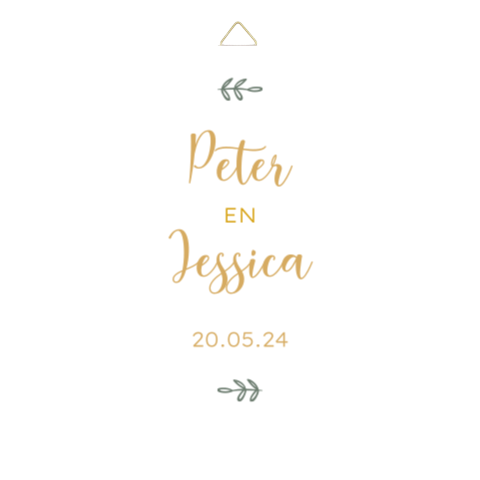 Tegeltje trouwhuisstijl Shining Love