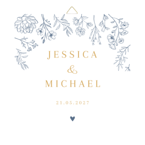 Tegeltje trouwhuisstijl Elegant Bloom