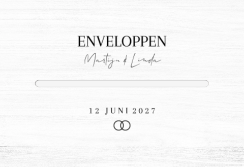 Enveloppenkist bruiloft wit Classic White