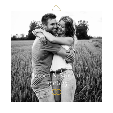 Tegeltje trouwhuisstijl Romantic Picture