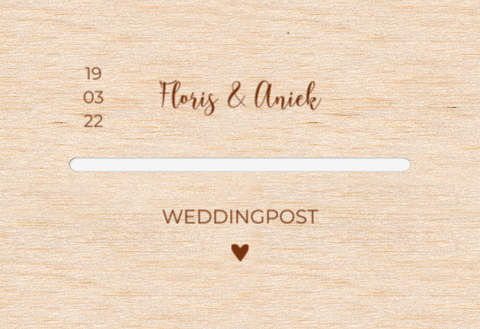 Enveloppenkist bruiloft hout Romantic Red