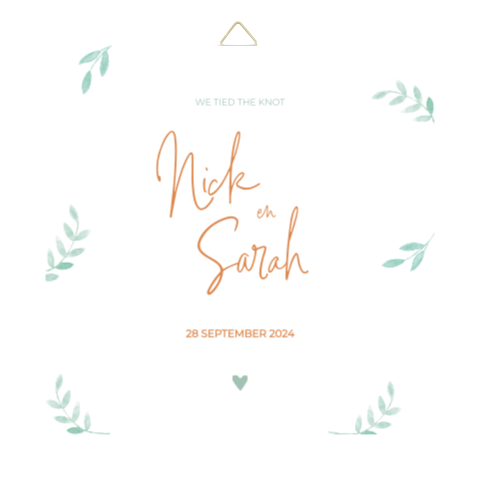 Tegeltje trouwhuisstijl Botanical Chic