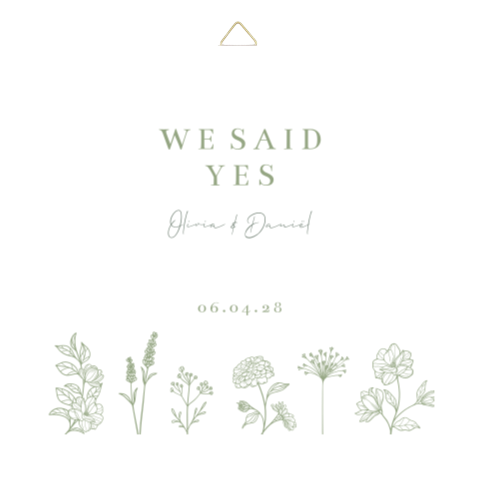 Tegeltje trouwhuisstijl Garden Flowers