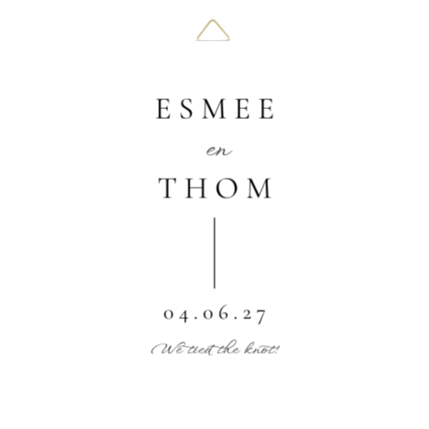 Tegeltje trouwhuisstijl Modern White