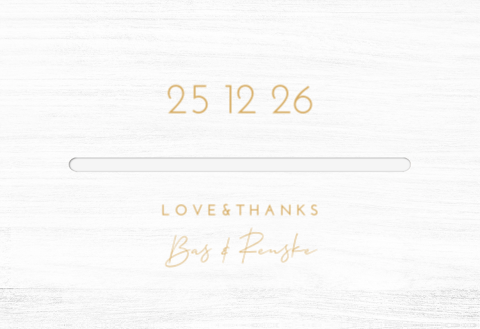 Enveloppenkist bruiloft wit Golden Romance 