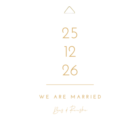 Tegeltje trouwhuisstijl Golden Romance