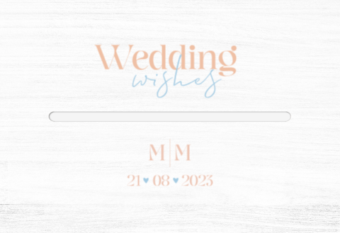 Enveloppenkist bruiloft wit Lovely Peach