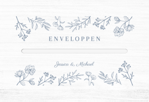 Enveloppenkist bruiloft wit Elegant Bloom