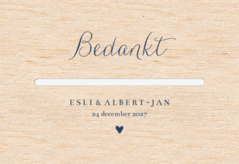 Enveloppenkist bruiloft hout Watercolor Blue