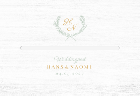 Enveloppenkist bruiloft wit Green Elegance