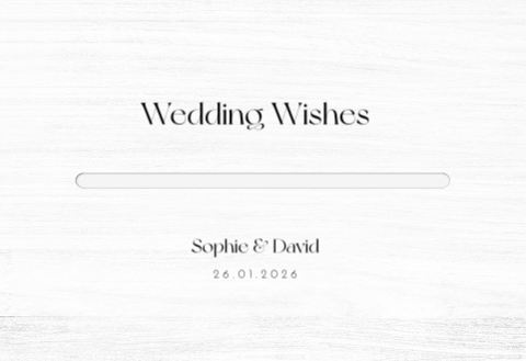 Enveloppenkist bruiloft wit Modern Chic