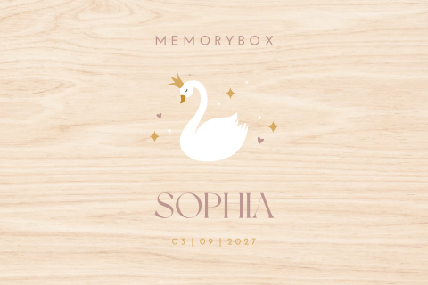 Memorybox baby meisje geboortekaartje Sophia