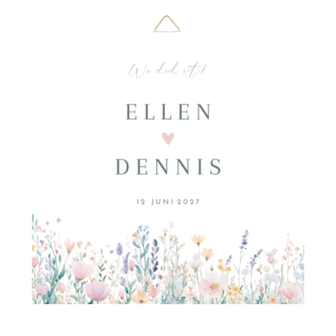 Tegeltje trouwhuisstijl Blooming Love